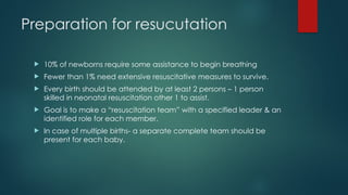 Neonatal resuscitation program for medical students | PPTX