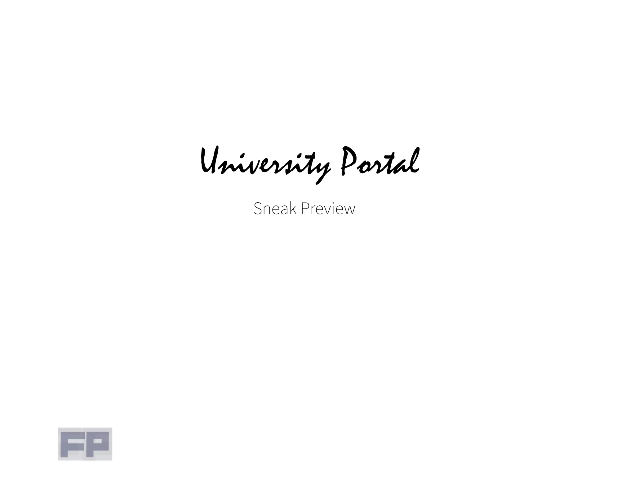 Varsity Portal PPT Varsity portal ppt