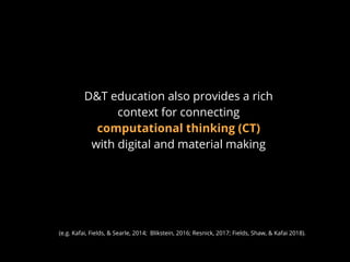 Computational thinking and making in the age of machine learning Slide 3