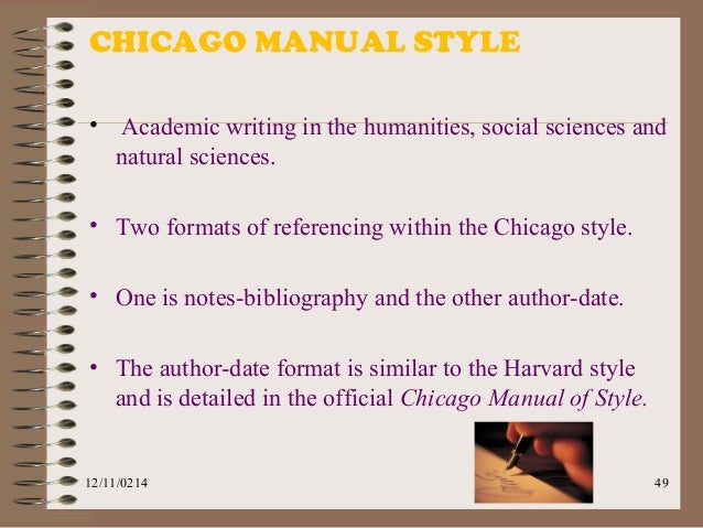 Academic writing chicago style