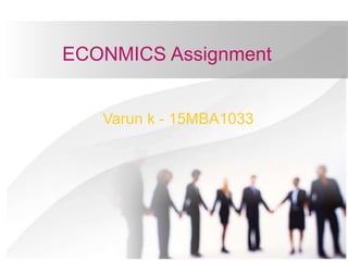ECONMICS Assignment
Varun k - 15MBA1033
 