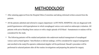 Devascularization SPLENECTOMY WITH OESOPHAGOGASTRIC DEVASCULARIZATION IN PORTAL ...