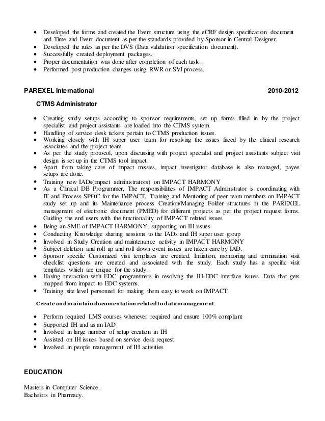 clinical database programmer edc tool central designer transition post production changes responsibilities 3 - Clinical Database Programmer clinical database programmer edc tool central designer transition post production changes responsibilities 3 - Clinical Database Programmer