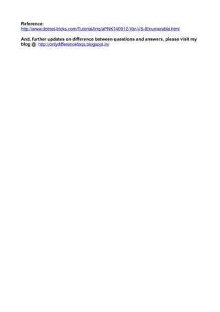 Var vs iEnumerable | PDF