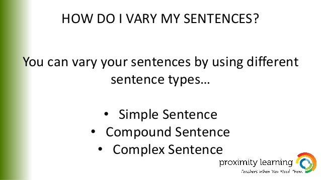 Varying sentence structure