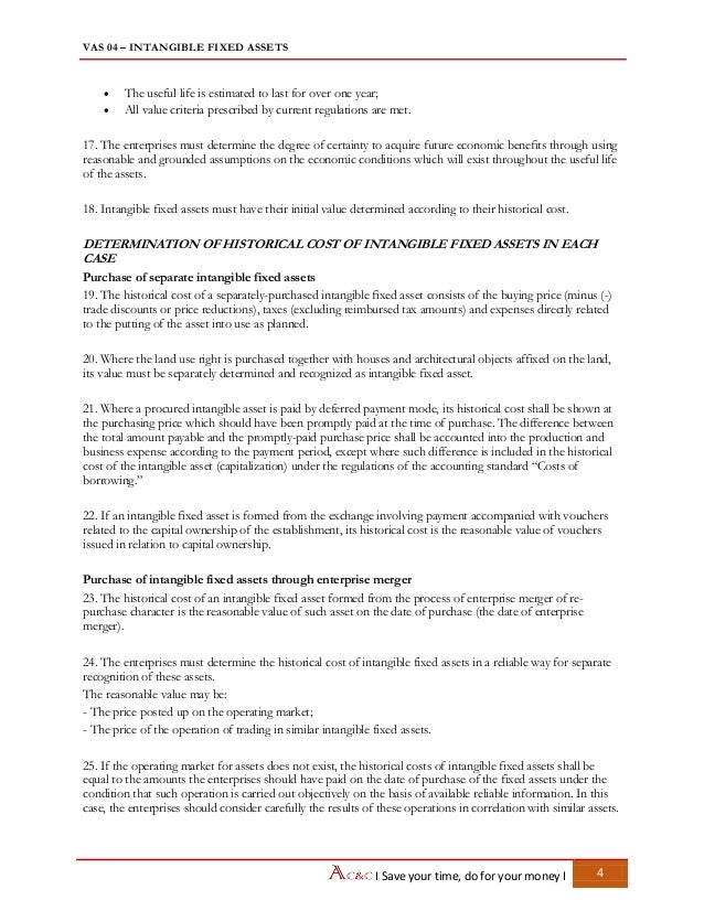 compiled standard intangible assets Intangible assets that are not dealt with specifically in another standard of grap this standard requires an entity to recognise an intangible asset if, and only if, specified criteria are met. compiled standard intangible assets Intangible assets that are not dealt with specifically in another standard of grap this standard requires an entity to recognise an intangible asset if, and only if, specified criteria are met.