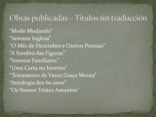 Antologia dos Sessenta Anos by Vasco Graça Moura