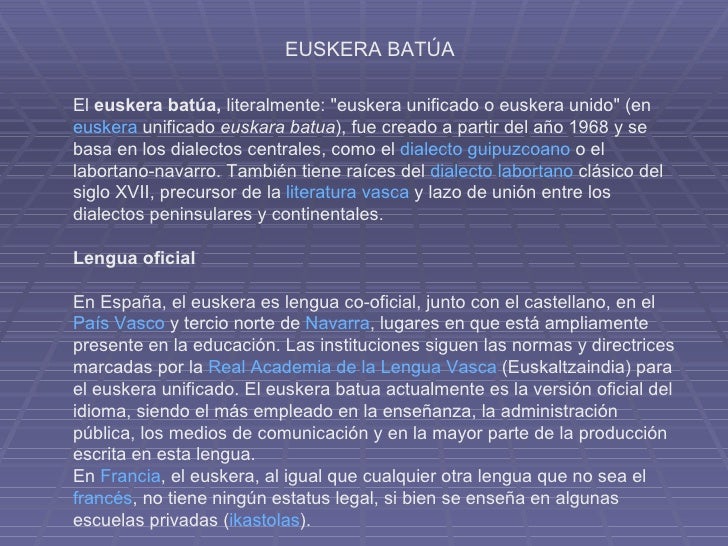 La lengua vasca