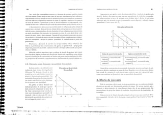 ".•_....,. ＧｾＢ •..ﾷﾷｾｾｾﾷﾷﾷＢ ..ﾷＮＧＮＭﾷＮＧＧＧＧﾷﾷＧＧＧＧＧＡＧＮＺＧＧＧＧＧＧＧｾ ..'''.."••ｾＮＧ｟ｾｮｾＧＧＧ ..ＧＮｾＧＧＧＢＧＬＮＢＮＧＧＧＧＧﾷＢＧＧＧＧＧＧＧＧＧＧＧＧＧＧﾷＧＱＧＧＧＧ＿ＧＧＧＷｾＧｾＧＺＧＸａﾷＧﾷＧＧＧＧＧＧＧＧ［ｾｾＧＧＧＧＧｾＧ＿ＧＡＧＧＧＧﾷＬＷｾＮｾｾｾＷＭｲｲｔ＾ｩｾＭＡＧﾷＧＧＧＧＧＧＧＧＧﾷＢＧﾷｾＢＢﾷﾷﾷＺＢ＿ｾＢﾷＧＧＧＧＧＮＧＧ＼ﾷＧＧｾＧＺＧＺｾＭＧＧＧＧＧＮＢＬ｣ﾷＧＷｾＧＧＺＧｾＧＧＧＧｾＧＢＧＧＺＧＧＧＧＧＧＧ ..,..:or-......:.••.ｾ ••
2.4. Distinção cntrc clcll1:ll1da c qU:lntiebclc clcl1Ulldacl:l
I;
ｾ［
"
r
ｾＮ
I
!
ｾ
r.
f,
q
>.
f
f
[;
I
ｾＺＮ
rI.
ｾＮｾ
"
!
i:
［ｾ
-•.ｾ ." -1- ...."...ｾ ...ｾｾ .ＮＮＭＺＢＧｾ
11····
r.
., J
ｾ
-.ti Ｉｾ
ｭＺＮｬｻＬｴｍｦｾﾷＺｦｦｩｬＧＺＮｯｬ［ＱﾷＢＧＺＮ
.,
o,
a,
Após o aumento da renda
• ao mesmo preço P
o' o consumidor pode
comprar 0,
• 00 mesmo preço PIlO consumidor pode
compror 0J
o" a,
a,
,
,
,
,
- - - - -,- - - - - -'t--;;: - "'i - - - - -
, o.
L-_ _-L ＮＮｌＮＮＮ｟ｾ _ _- ' - _ _ _ _...
a
p.
P,
• 00 preço Pc' o consumidor pode
comprar 00
• ao preço P" o consumidor pode
comprar 0,
I
[ Antes do aumento da renda
OcrnàndJ, af,::! ta e eq!.!ilibr,o de rnCfCldo
P
SU['ClIll1alllC's que agora a curI'J da procura i'licial (asse .1 indicada IlU gLÍlil'O pela
letra Do. Sendo o bem superior, caso houl"Csse unI Jumento na renda dos consunlidu-
n::s) coctCrlS pariblls, J. curVa dJ procurJ iria se eiesloclf pJra 3 direica, o que cst3ria
indicUldo que, aos Incsmos preços, o cOllsunúdor ｣ｳｴｾｈＭｩ｡ disposto J Jdquirir maiores
quanuclades. t no"a cun'a será D,.
ａｬｴ･ｲ｡ｾ￣ｯ na Demanda
Dessa fejl"l11a, lllo'imcntos da CJuantidade dem.1I1dada ocorrem ao longo da pró-
p"ia Cllrl'a, de"ido a mudan'as 110 preço do bem. QII;lIlclo a curn de procura se desloca
(em I"irtude de "'al'iaç(jes da renda ali de olltras I·ari,íl·eis. que n;'io o preçu do bem),
temos uma mUliança na dcmanlb (e n50 na quantiebde demandada).
3. Oferta de mercado
ｲｯ､･ｾｳ･ conccituar olerra CO'110 as I":irias quantidades quc os produtores desejam
ofercccr ao ll1er':Jdo em determinado período de tempo. Da mesma maneira que a
demanda, a o(eno depende de drios fatores; dentre cles, dc sell próprio preço, dos
dcmais preços, do preço dos t,uores de produç;'io, das prclú0ncias do empres;írio c da
tecnologia.
Dilcrclltl'lllClllt: <..:1 lilll,-;() dCI1LllH.b,;l liIIlÇ,O o!l.-rCl ｲｮｦｊｾｻｲ｡ IIllLI corrcLl",ll direta
elure qualllidadc ofertada c nílTI de preços, coerais p"ri!J1I5. (; a c"a'l1ad'l l.ei Ger,11 ela
Olára.
ｾ
o
a
FundJmentos de [COfiOfllíJ
q,
l ....
a,
Alteração na Quantidade
Demandada
,
,
,
,
----------
,
,
,
,
,
P
Po
P,
40
Se a ,enda dos consumido,es aumenta c a demanda do produto também, temos
um bem no,mal. Existe também uma classc de bens que seio chamados bens iniCriorcs,
cuja demanda nria em senudo im'crso os variaçôes da renda; por excmplo, se O consumi-
dor ficar mais rico, diminuid O consumo de carne de segunda c aumentar;) o cOllSumo
de carne de primein. Temos ainda O caso de bens de CO"-'Uf1l() saciado, quando a de-
manda do bem n50 é influenci:lda rela renda dos cOll5umidores (arroz, farinha, sol etc.).
A demanda de um bem ou scrl'iço também pode scr influenciada pelos preços de
our,os bens e serviços. Quando hoi uma relaçõo direta entre preço de um bem e quanti-
dade de outro, coereris paábus, eles sõo chamados de bens subsriwcos ou conconenrcs,
ou ainda sl1eed.íneos. Por exemplo. um aumcnto no preço da carne deve elel'ar a de-
manda de peixe, tudo o ｭ｡ｩＮｾ constante. Quando há urna relaçõo inversa entre o preço
de um bem e a dem:lnda de outro. eles sõo elLlmados ele /lell.l cOf1ll'lelJ1ent.1,es (qllanti-
dade de automóveis c preço da gasolina, quantidade de camisas sociais e preço das
gral'atas etc.).
Finalmente, a demanda de um bem ou serviço também sofre a influência dos
hábicos e preferências dos consumidores. Os gastos em publicidadc e propaganda
objctivam justamcnte aumentar a procura de bens c serviços influenciando suas prefe-
rências c hábitos,
Além das variáveis anteriores, que sc aplicam ao estudo da procura pela maior
parte dos bens, alguns produtos s50 afetados por fatores mois específicos, como efeitos
sazonais c localizaçõo do cOl1Sumidor, ou fatores mais gerois, como condiçóes de cr<ódi-
to, perspectivas da economia, congelamentos ou tabelamentos de preços c saLírios etc.
Emboro tendam a ser lItiliz"dos COl1l0
sinônin1os, esses ｴ｣ｮｬｬＰｾ têIn sigl1ilic;ldClS
diferentcs. Por dem.1nd.1 emende·se tod"
a escala ou cmI'J que n:!aciona os possi'Tis
preços a determinadas ｱｵ｡ｮｴｩ､Ｂ､ｾｳＮ '01'
quantidade de1JJ.11JC.1d.1 devemos entender
um ponto específico da curva re!acionan-
do um preço a uma quantidade.
No gtáfico ao lado a delJl.11JI!.l esteí
indicada pela letra D, sendo que a quami-
dade procurada relacionada ao preço 1'0 é
Qo' Caso o preço aumentasse para r" h,,-
veria uma diminuiç:io na quellHidade de-
I1Ja1Jd.1d.1 c nela na de1JJ.IIHh Ou scja, as
altcraçôes da quantidade delJl;ll1d"d" ocor-
rem ao longo da pré)pria Curva.
Ｇｾ［ＧｦｉＢＡＧｬ
,...Ｍｾｾｾ .....'!w,·'''''":'"'.......ＭｾＧＧﾷ［ＧＧＧＧﾷｉＧＧＧＬＮＮＧｲﾷ ..Ｇ｜ｾｩＺＧｾＧＧ "
;
I
,
I
"(.,1',' ｲＮＬｾＬ＼ｬＬＬＮ
....
-
-
-
-
-
-
-
-
-
...
 