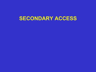 SECONDARY ACCESS
 
