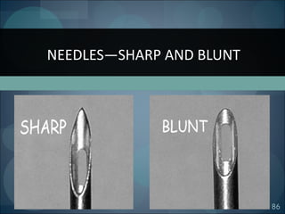 86
NEEDLES—SHARP AND BLUNT
 