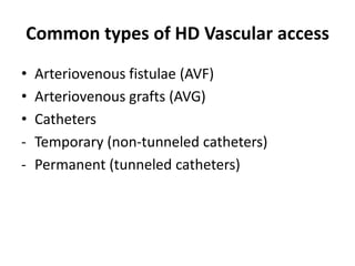 Vascular access care .. nephrology perspective - Dr. Tamer El said | PPTX