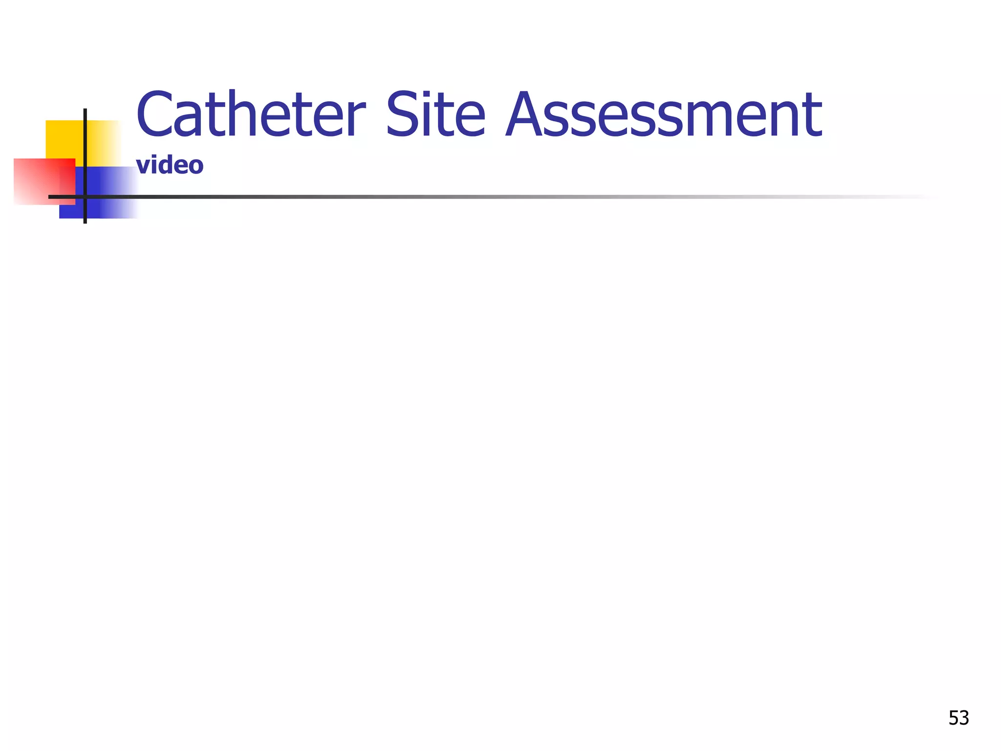Catheter Site Assessment   video 