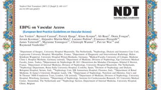 (European Best Practice Guidelines on Vascular Access)
 