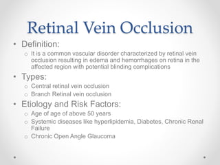 Vascular disorders of retina | PPTX