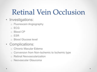 Vascular disorders of retina | PPTX