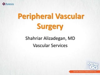 Peripheral Vascular
Surgery
Shahriar Alizadegan, MD
Vascular Services
 