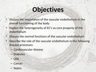 Vascular Endothelium in Health and Disease | PPT