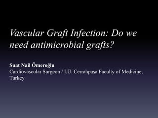 Vascular Graft Infection: Do we
need antimicrobial grafts?
Suat Nail Ömeroğlu
Cardiovascular Surgeon / İ.Ü. Cerrahpaşa Faculty of Medicine,
Turkey
 