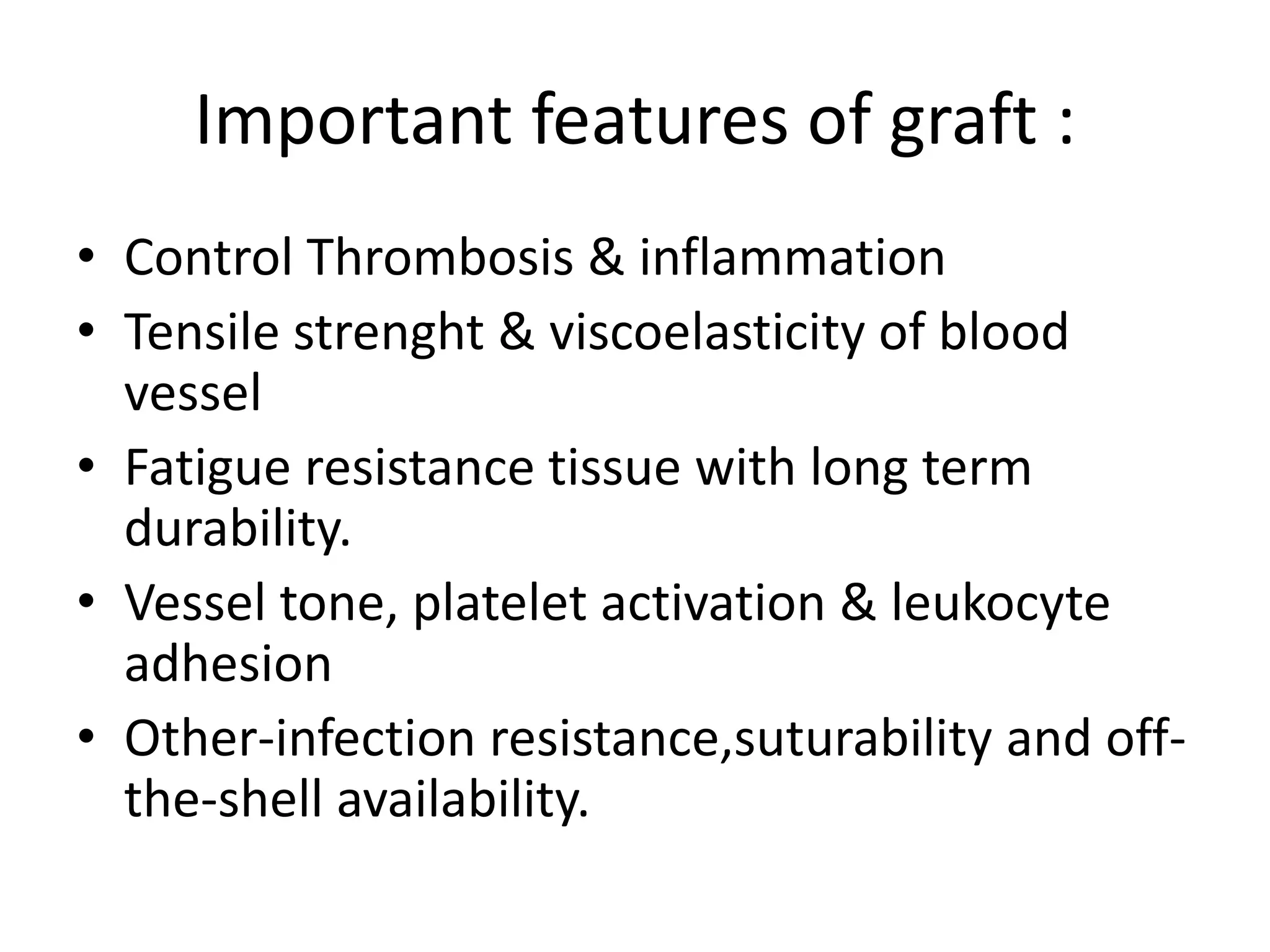 Vascular implants & grafts PPT