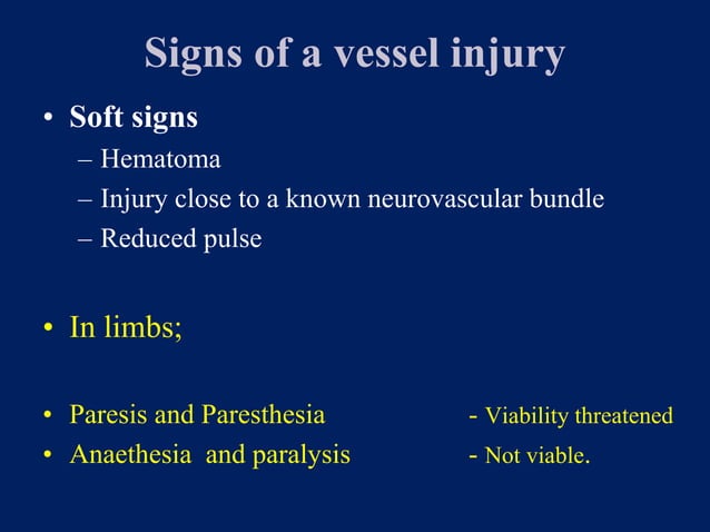 Vascular injuries and Principles of management 2021 | PPT