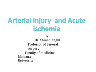 Comprehensive Overview of Arterial Injuries in Trauma and Their ...