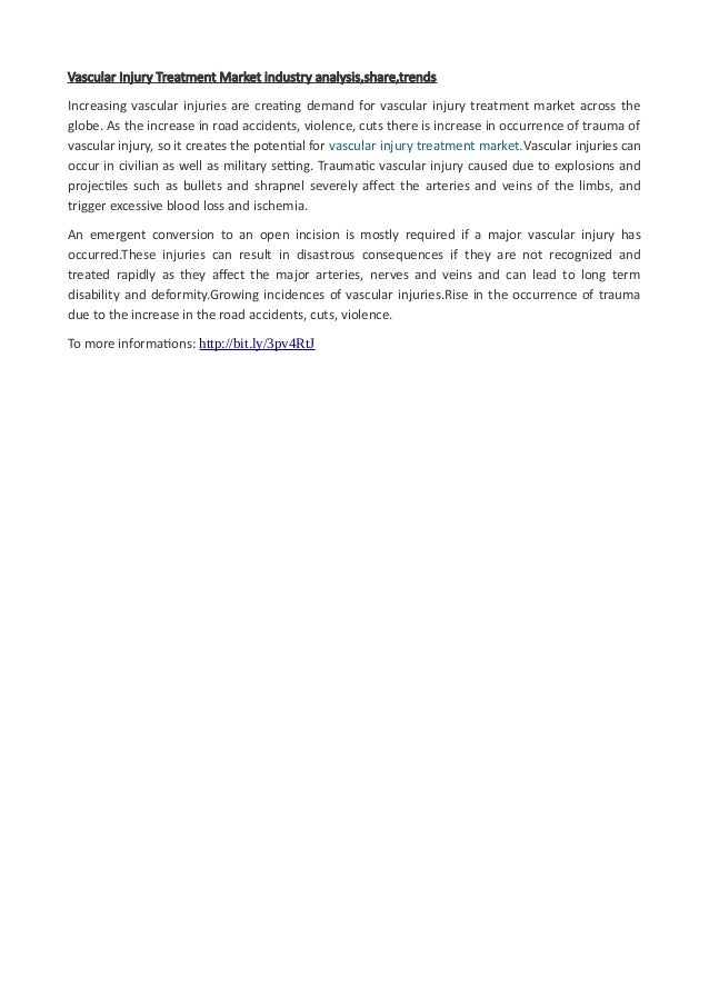 Vascular Injury Treatment Market Size Share Trends And Demand Analysis