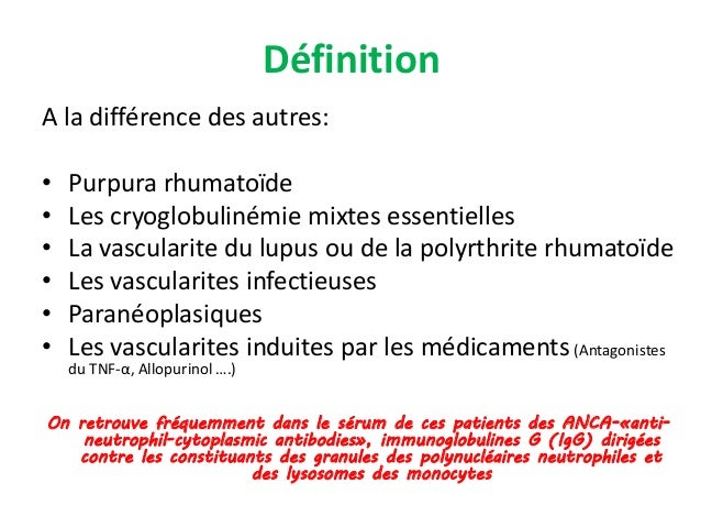 Traitement des vascularites à ANCA en 2014 Traitement des vascularites à ANCA en 2014