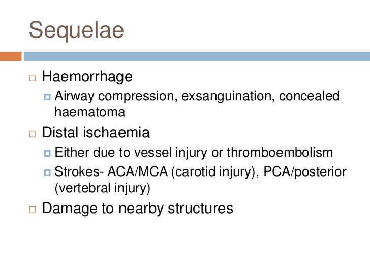 Vascular neck trauma