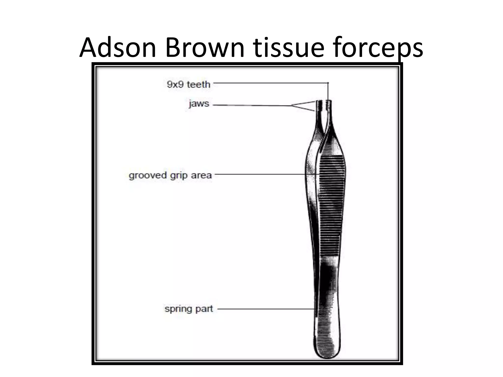 Adson Brown tissue forceps
 