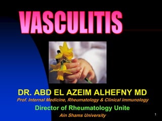 1
DR. ABD EL AZEIM ALHEFNY MD
Prof. Internal Medicine, Rheumatology & Clinical immunology
Director of Rheumatology Unite
Ain Shams University
 