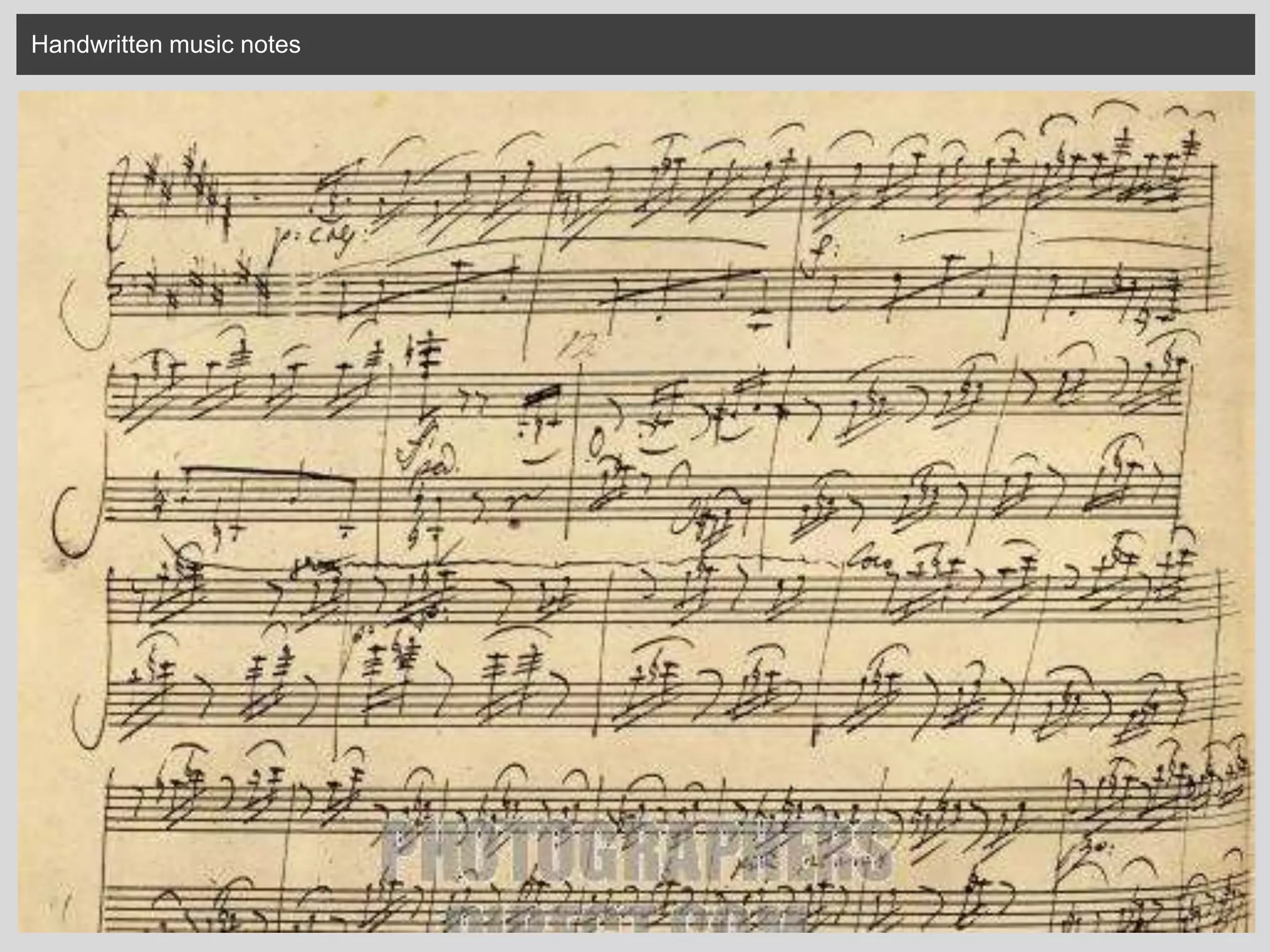 Handwritten music notes
 