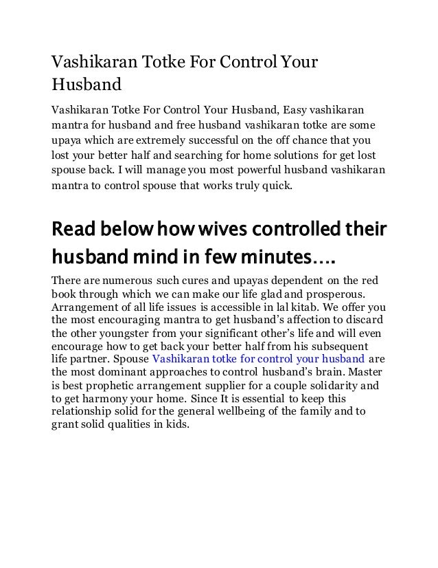 Vashikaran Totke For Control Your Husband vashikaran totke for control your husband