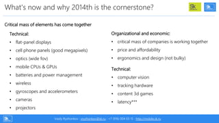 What's now and why 2014th is the cornerstone?
Critical mass of elements has come together
Organizational and economic:
• c...