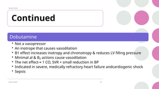 Vasoactives( vasopressors and Ionotropes).pptx