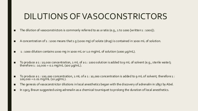 vasoconstrictors
