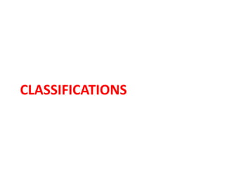 CLASSIFICATIONS
 