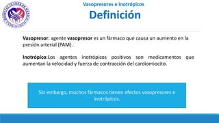 Agentes Inotropicos VASOPRESORES E INOTRÓPICOS CLASE EXPO.pptx
