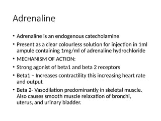 Vasopressors and ionotropes in anesthesia | PPTX