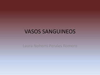VASOS SANGUINEOS
Laura Nohemí Perales Romero
 