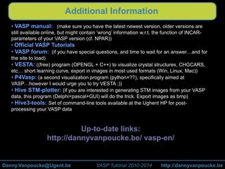 VASPTutorial_2014 old vasp tut download | PDF