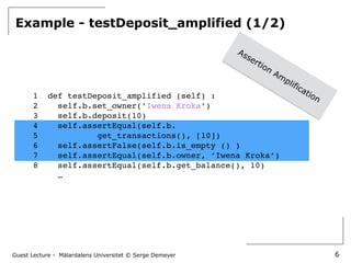 Test Amplification in Python — An Industrial Experience Report | PPT