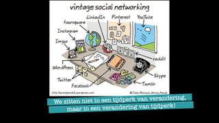 We zitten niet in een tijdperk van verandering,
maar in een verandering van tijdperk!
21
 