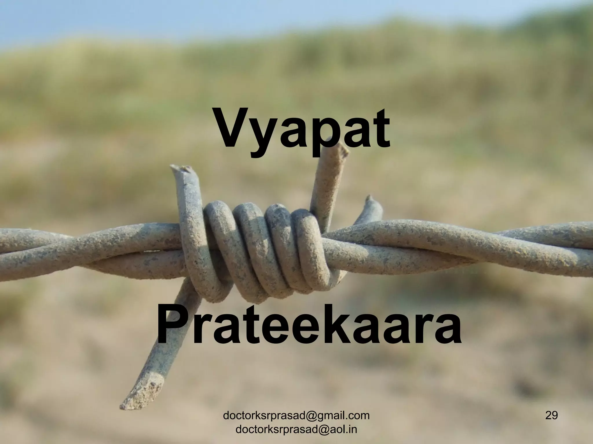 Vyapat


Prateekaara
  doctorksrprasad@gmail.com   29
    doctorksrprasad@aol.in
 