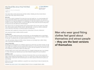 Men who wear good fitting
clothes feel good about
themselves and attract people
– they are the best versions
of themselves
 