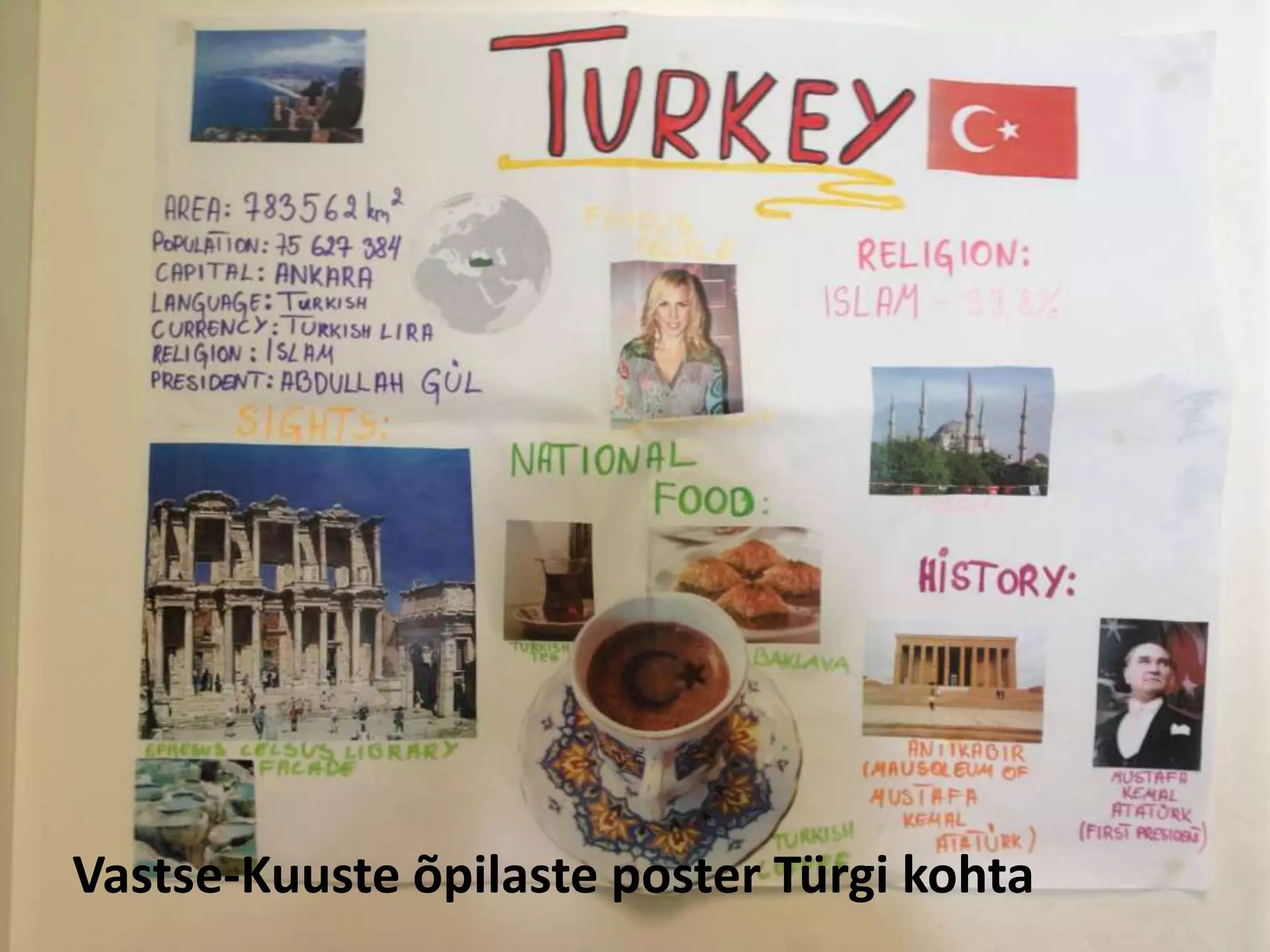 Vastse-Kuuste õpilaste poster Türgi kohta 
 