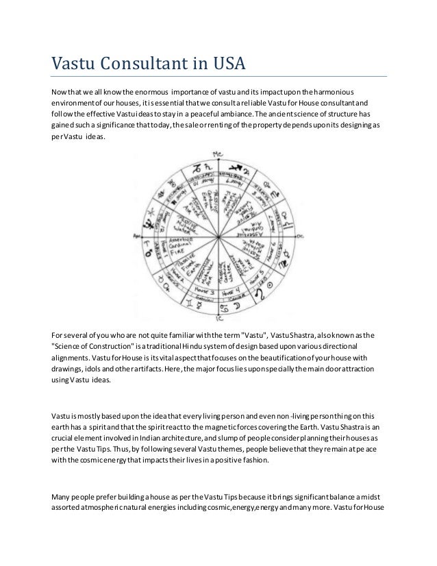 Vastu Consultant In Usa