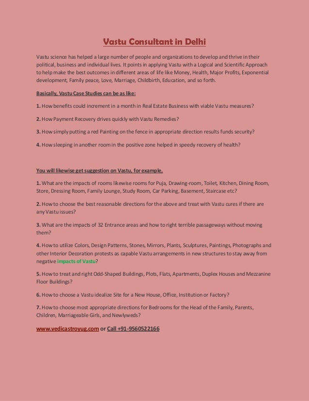Vastu Consultant In Delhi