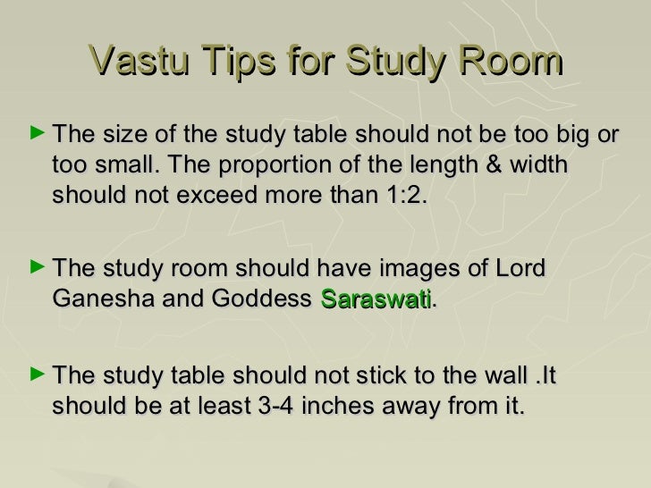 Vastu Tip for Study Room, 7p