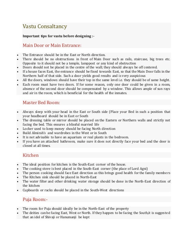 Vastu Basics
